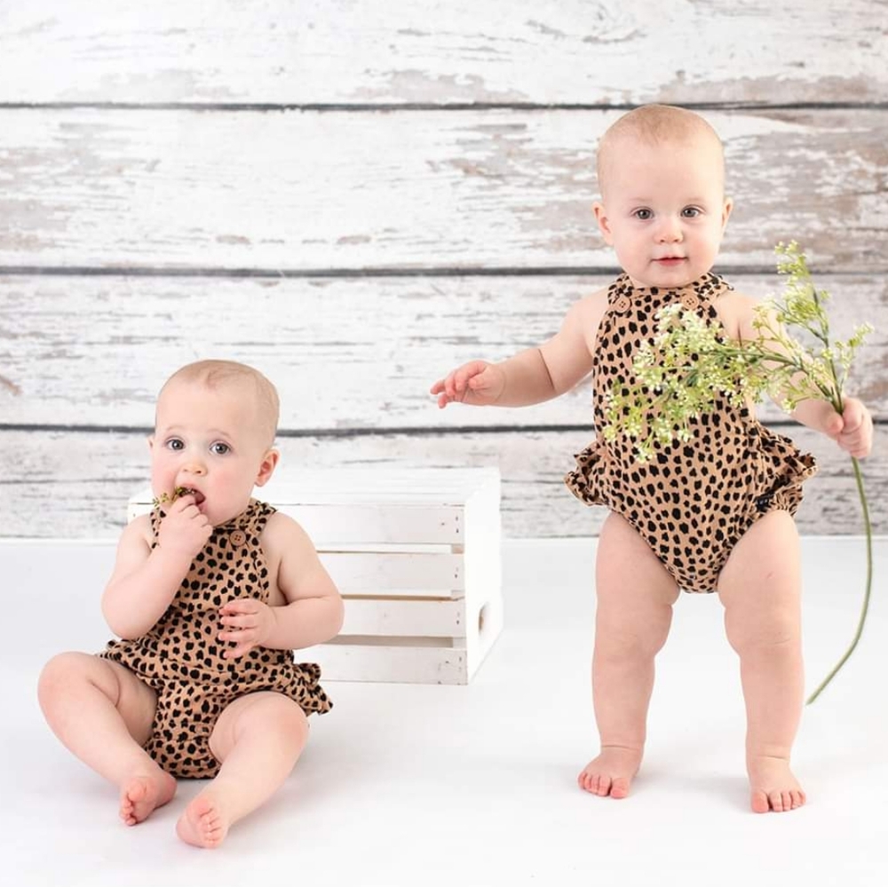 Hux Baby - Leopard Baby Girls Playsuit